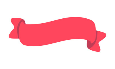 ribbon banner red fluttering for decorating a cute text frame