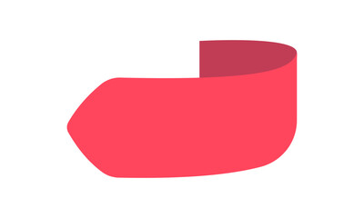 ribbon banner red fluttering for decorating a cute text frame