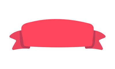 ribbon banner red fluttering for decorating a cute text frame