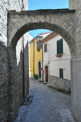A characteristic street of  Agnone,  a medieval village in the Isernia province, Italy.