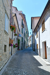 A characteristic street of  Agnone,  a medieval village in the Isernia province, Italy.