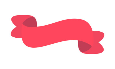 ribbon banner red fluttering for decorating a cute text frame