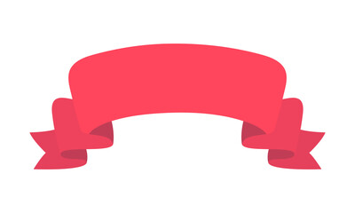 ribbon banner red fluttering for decorating a cute text frame