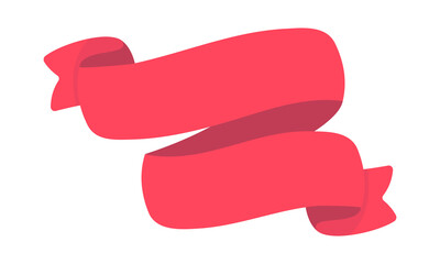 ribbon banner red fluttering for decorating a cute text frame