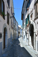 A characteristic street of  Agnone,  a medieval village in the Isernia province, Italy.