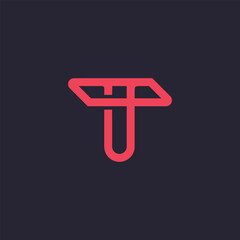 Letter T logo with modern creative design idea
