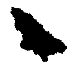 Wardha the Dist of Maharashtra black vector map.