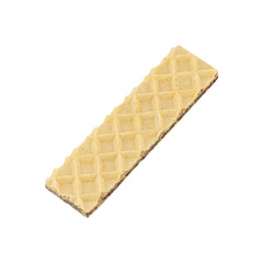 Waffle, sweet waffle with chocolate filling isolated from background