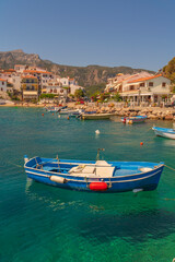 Fototapeta na wymiar greek island samos tourist attractions and beaches