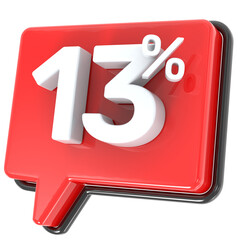 Number percent gold 3d