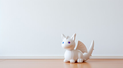 White ceramic dragon figurine