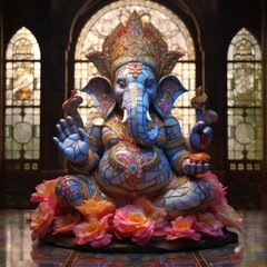 Fototapeta premium portrait of lord ganesha