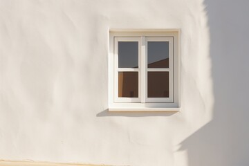white window on a wall