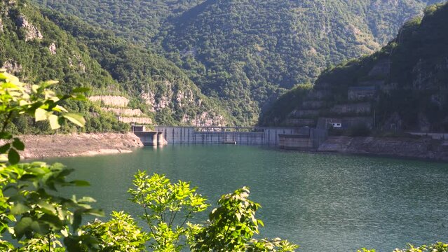 Mountains At San Lorenzo In Banale, Italy. Lake in the mountains