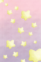 yellow star with watercolor background
