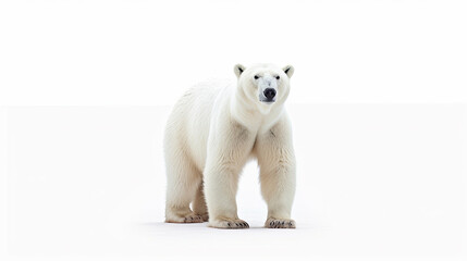 Naklejka premium a polar bear isolated on the white background. generative ai