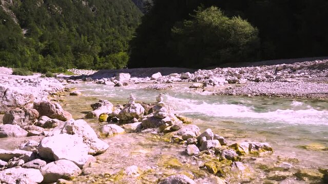 The course of the river from the mountains.