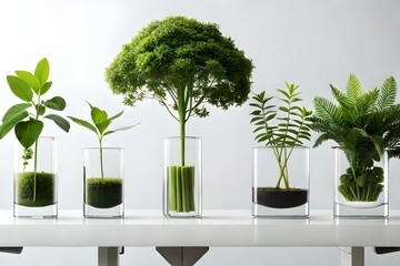 plants in tubes Generated Ai