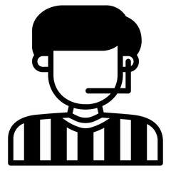  Referee, Professions, Man, Sport, Badminton Icon, Solid style icon vector illustration, Suitable for website, mobile app, print, presentation, infographic and any other project.