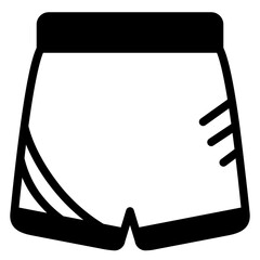  Shorts, Sportswear,Badminton, sport, Clothes, Fashion Icon, Solid style icon vector illustration, Suitable for website, mobile app, print, presentation, infographic and any other project.