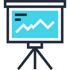 Business chart icon symbol image vector. Illustration of growth diagram data graphic pictogram infographic design image.