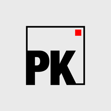 PK brand name initial letters icon. PK monogram.