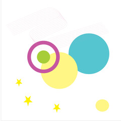 abstract risograph background with circles
