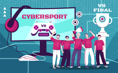 Cybersport Collage Illustration