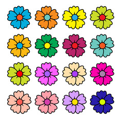 Collection of colorful flowers