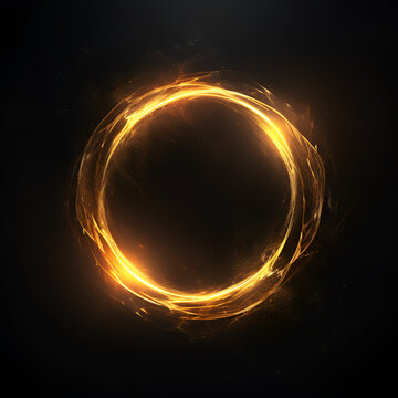 Magischer schwebender Ring aus licht Magical floating ring of light