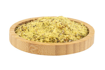 mixed spice in a wooden bowl