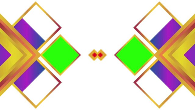 Abstract motion frames and animated backgrounds. Green screen Chroma key background.