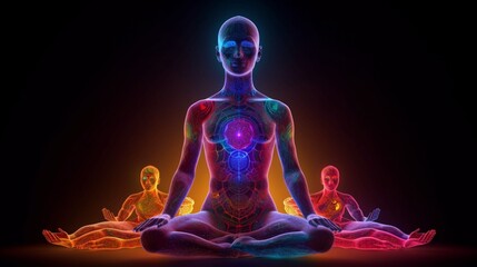 all of the Chakras including outside the body psychede.Generative AI