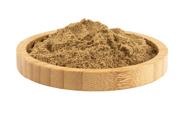 udu hindi powder in a wooden bowl
