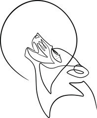 illustration of a silhouette of a wolf