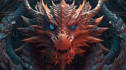 dragons made of sacred geometry.Generative AI