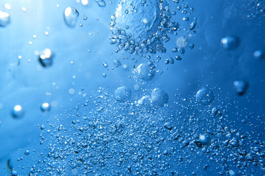 Abstract air bubbles in water