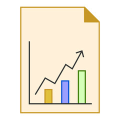 Business chart icon symbol image vector. Illustration of growth diagram data graphic pictogram infographic design image