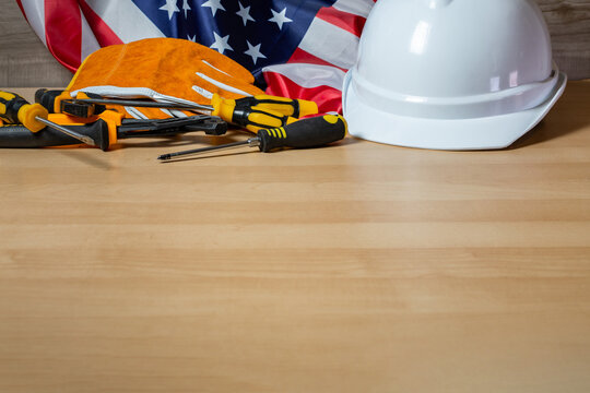 Image of decoration the sign of USA labor day background.