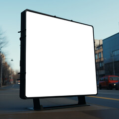 Fototapeta premium blank billboard on a street