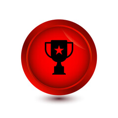glossy button trophy icon