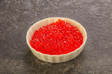 Luxury delicous red salmon caviar