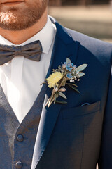 suit and tie of a groom
