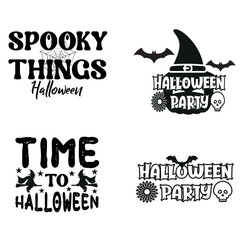Halloween typography t shirt design
