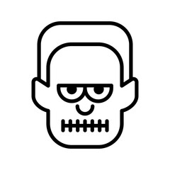 Frankenstein head icon vector on trendy style for design and print