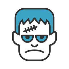 Frankenstein head icon vector on trendy style for design and print