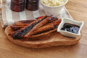 Roasted eel in unagi sause