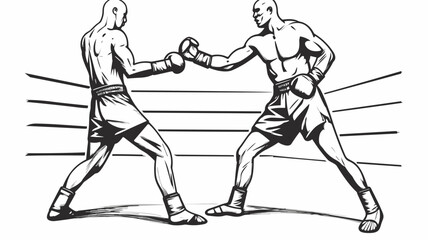 Dynamic Clash of Titans: Explore Our Striking Boxers' Banner Showcasing Intense Combat and Raw Athleticism