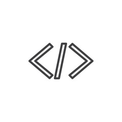 Programming code line icon