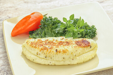 Roasted traditional cheese haloumi